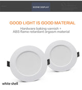 LED Downlight 18W 15W 12W 9W 7W spot led Lamp Spot Light AC220V 230V Waterproof downlight Round Recessed Lamp