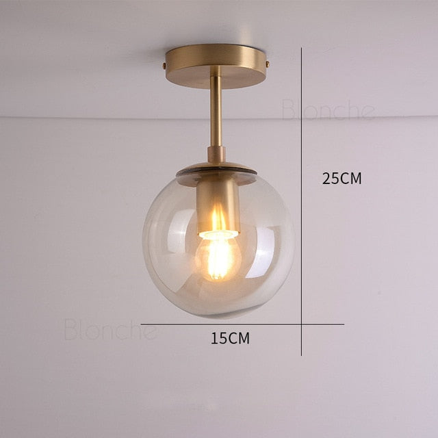 Modern LED Downlight Surface Mounted Light Glass Ball Lamps Home Living Room Bedroom Bathroom Kitchen Indoor Decor Light Fixture