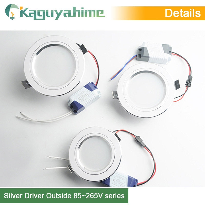 Kaguyahime 10 PCS LED Downlight 3W 5W 7W 12W 18W High Bright Downlights AC 110V 220V Round Recessed Panel Light LED Spot Lighting
