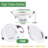 Kaguyahime 10 PCS LED Downlight 3W 5W 7W 12W 18W High Bright Downlights AC 110V 220V Round Recessed Panel Light LED Spot Lighting