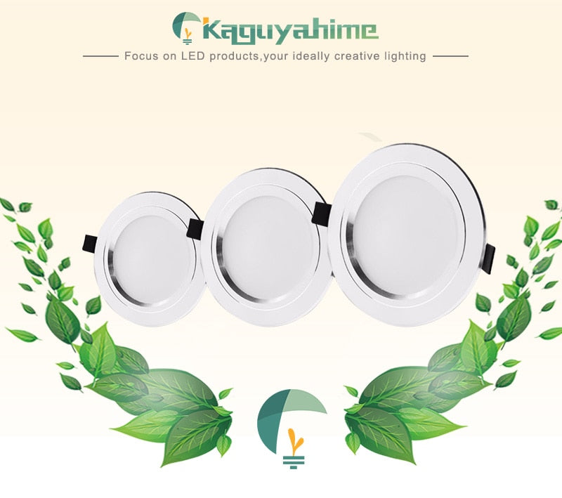 Kaguyahime 10 PCS LED Downlight 3W 5W 7W 12W 18W High Bright Downlights AC 110V 220V Round Recessed Panel Light LED Spot Lighting