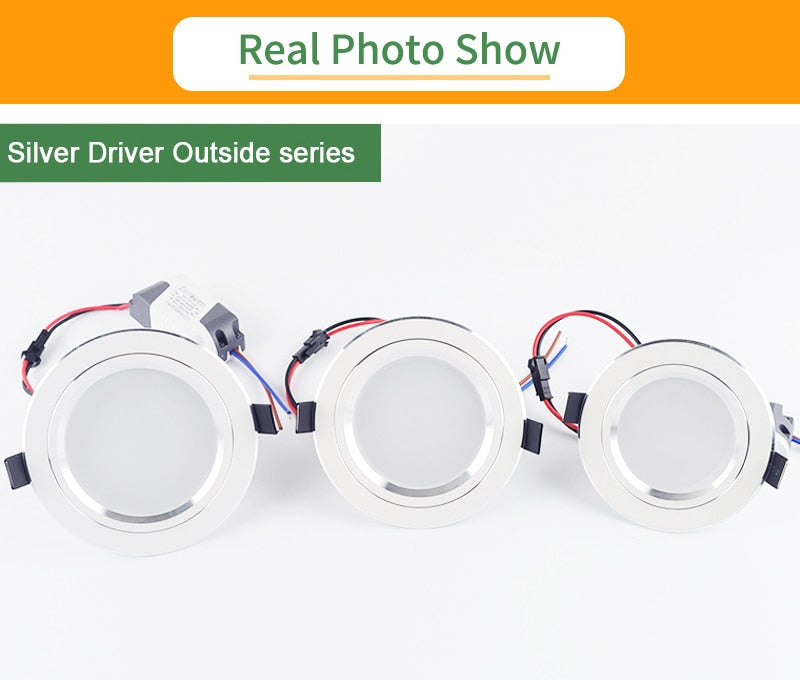 Kaguyahime 10 PCS LED Downlight 3W 5W 7W 12W 18W High Bright Downlights AC 110V 220V Round Recessed Panel Light LED Spot Lighting