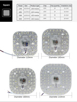 LED Panel Downlight AC220V 12W 18W 24W 36W 2835 SMD High Brightness LED Module Lighting Source for Ceiling Lamps Indoor Lighting