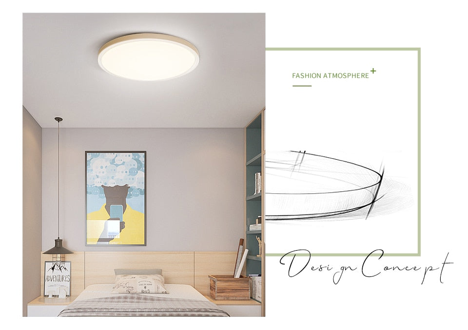 Living Room lights LED Ceiling Lamp Ultra-thin Cold White 9W 13W 18W 24W lighting fixture Ceiling Lights for Bedroom and kitchen