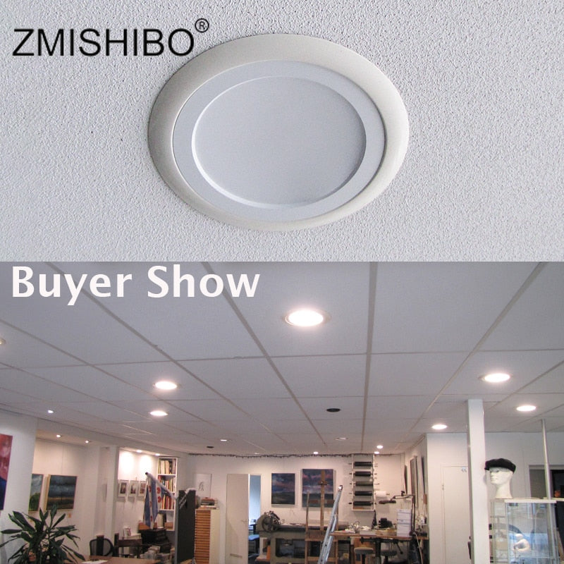ZMISHIBO LED Downlights Ceiling Recessed Spot Lamp 3000K/4000K/6000K 3W 5W 7W 9W 12W 15W 18W 220V Living Room Kitchen Lamp
