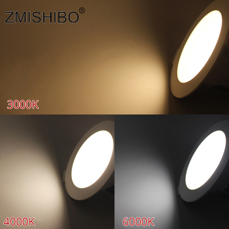 ZMISHIBO LED Downlights Ceiling Recessed Spot Lamp 3000K/4000K/6000K 3W 5W 7W 9W 12W 15W 18W 220V Living Room Kitchen Lamp