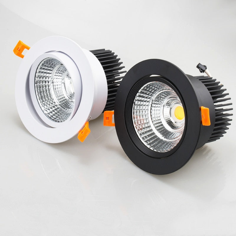 Circular Dimmable Recessed LED Downlights 7W 9W 12W 15W COB LED Ceiling Spot Lights AC110-240V LED Ceiling Lamps Indoor Lighting