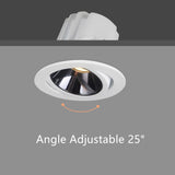New Anti-glare LED Recessed Downlight Dimmable 7W 12W LED Ceiling Spot Light 3000K/4000K/6000K Angle Adjust Spot Lamp