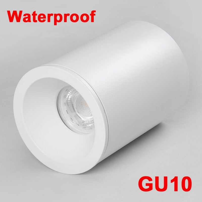 Surface Mount 30pcs/Lot GU10 Downlight Outdoor Waterproof Bathroom Ceiling Lamp Exterior IP65 LED Spot Light Fixture Matt White