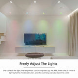 LED Light Bulbs Smart WiFi 4.5W Downlight Bluetooth-compatible Lamp RGBW Dimmable Spot Light APP Remote Control White/Warm Light