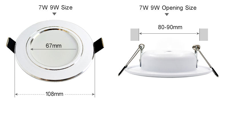 Led Downlight 3W 5W 7W 9W 12W 15W 18W AC 220V 230V 110V Ceiling Bathroom Lamps Living Room Light Home Indoor Lighting