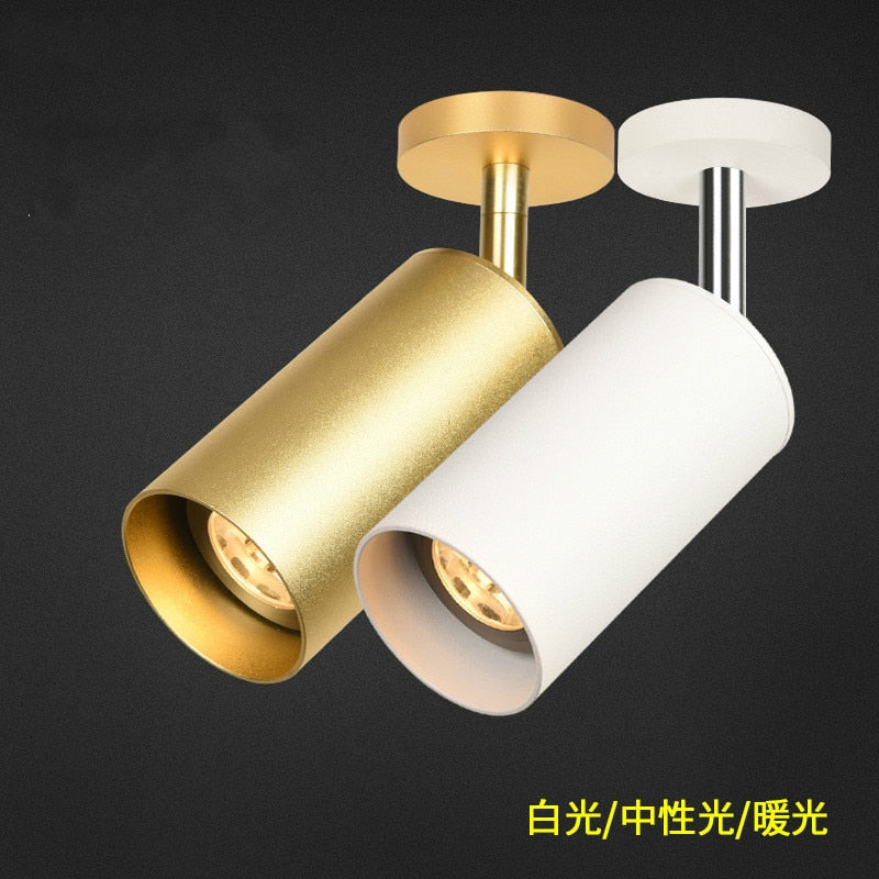 LED Downlight Dimmable 7W 10W 12W 10 PCS COB surface mounted Spot lights Led Ceiling Spot Light AC85-265V For Clothing Shop