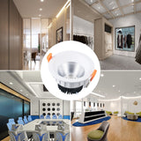 White Led Downlight Aluminum 90-260V AC Round Led Lamp Foyer Recessed Luminaire Panel Light Spot Ceiling downlights