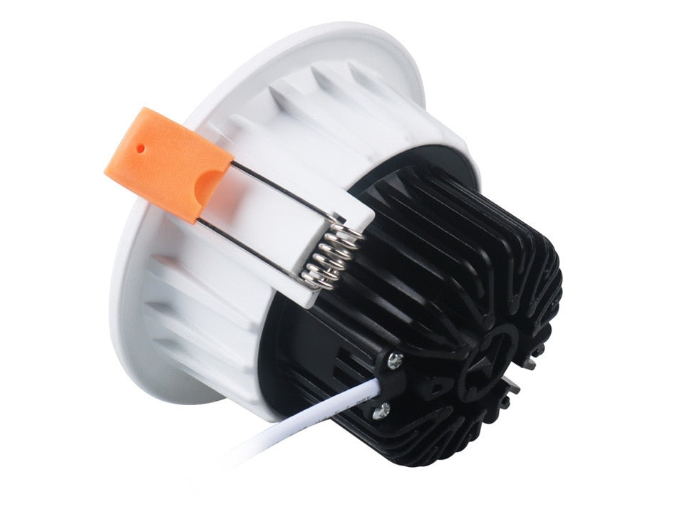 White Led Downlight Aluminum 90-260V AC Round Led Lamp Foyer Recessed Luminaire Panel Light Spot Ceiling downlights