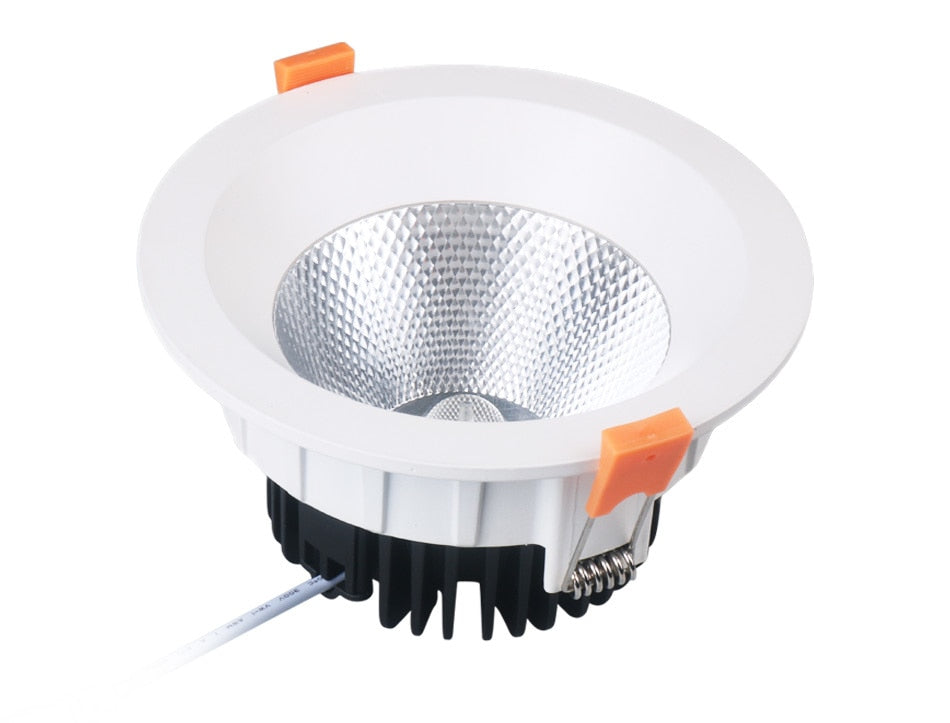 White Led Downlight Aluminum 90-260V AC Round Led Lamp Foyer Recessed Luminaire Panel Light Spot Ceiling downlights