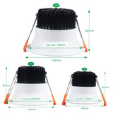 White Ceiling LED Recessed Downlight 7W 12W 18W Dimmable Spot Down Light Aluminum AC Kitchen Lamp COB Foyer Lighting Round Lamp