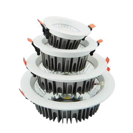Downlight LED 7W 12W 20W 30W 40W 85-265V Dimmable LED Recessed COB Ceiling Down Lights Bathroom Kitchen Spot Lighting