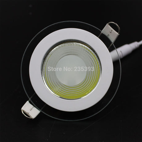 LED Downlight COB Dimmable 7W 10W 12W 15W 20W 30W LED COB Panel Light AC85-265V Recessed COB Downlight Glass Cover LED Spot bulb