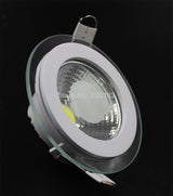 LED Downlight COB Dimmable 7W 10W 12W 15W 20W 30W LED COB Panel Light AC85-265V Recessed COB Downlight Glass Cover LED Spot bulb