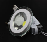 LED Downlight COB Dimmable 7W 10W 12W 15W 20W 30W LED COB Panel Light AC85-265V Recessed COB Downlight Glass Cover LED Spot bulb