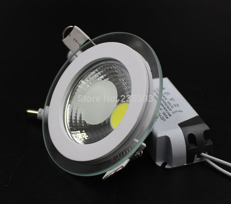 LED Downlight COB Dimmable 7W 10W 12W 15W 20W 30W LED COB Panel Light AC85-265V Recessed COB Downlight Glass Cover LED Spot bulb
