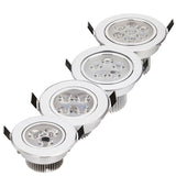 LED Downlight 20pcs/lot wholesale price 3W 9W 12W 15W 21W led downlights Recessed AC85-265V silver 110-770LM Cold /Pure/Warm white