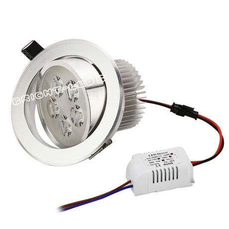 LED Downlight 20pcs/lot wholesale price 3W 9W 12W 15W 21W led downlights Recessed AC85-265V silver 110-770LM Cold /Pure/Warm white