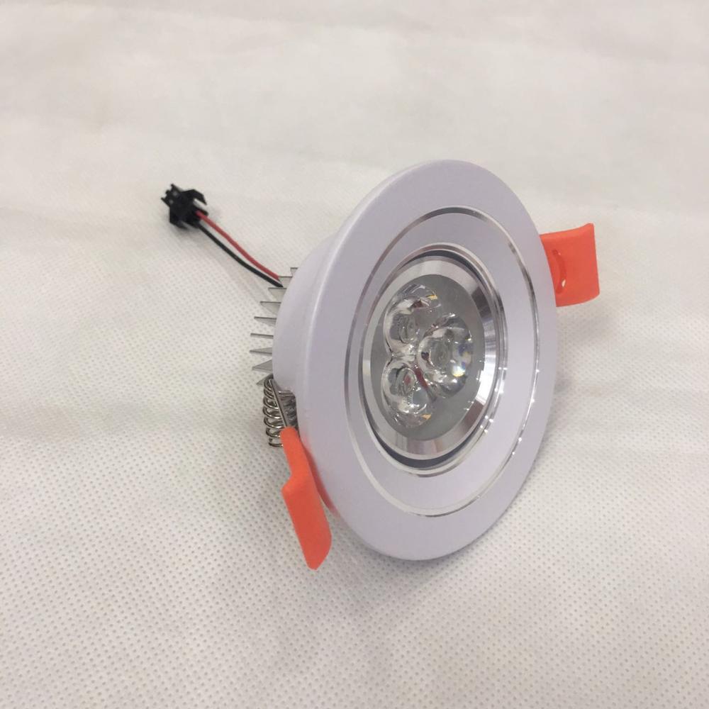 LED Downlight 20pcs/lot 3W Small Led Downlights Recessed Mini Adjustable Cob Cabinet Spot Lights Hole Size 40-45mm