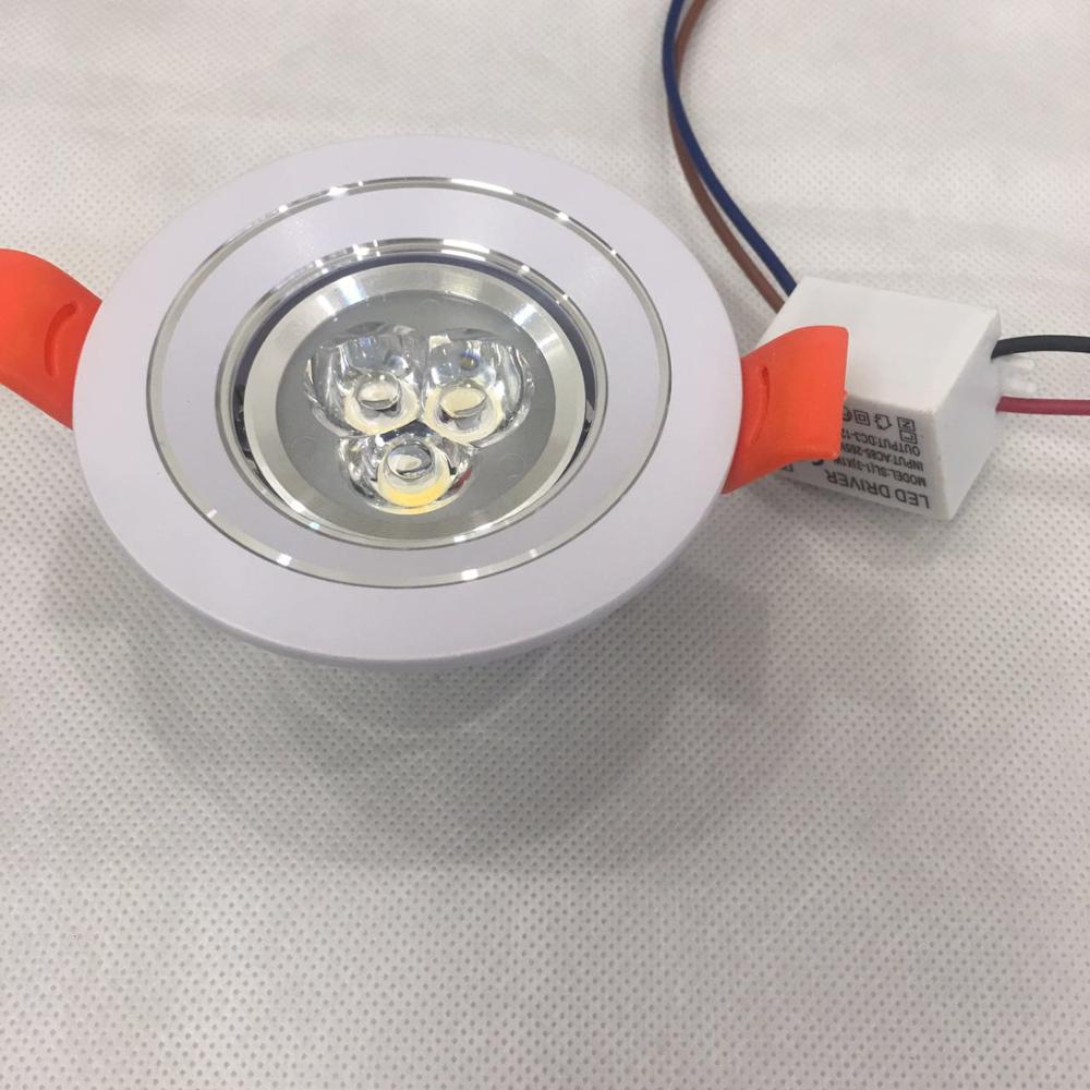 LED Downlight 20pcs/lot 3W Small Led Downlights Recessed Mini Adjustable Cob Cabinet Spot Lights Hole Size 40-45mm