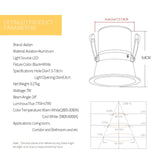 Aisilan Recessed LED Modern Dimmable Downlight Angle Adjustable Built-in LED Spot light Narrow border 7W for Indoor Lighting