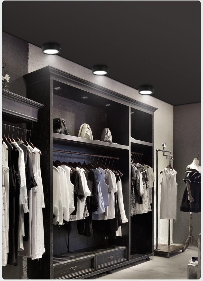 LED Downlight Mini Surface Mounted AC85-265V 5W 10W 15W Panel Spot Light Ultra Thin Ceiling Lamps  Indoor Lighting For Kitchen