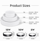 LED Downlight Mini Surface Mounted AC85-265V 5W 10W 15W Panel Spot Light Ultra Thin Ceiling Lamps  Indoor Lighting For Kitchen
