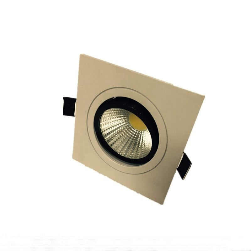 LED Downlights 10pcs Square Bright Recessed Led Square Downlight Cob 7w Led Spot Light Decoration Ceiling Lamp Ac 110v 220v