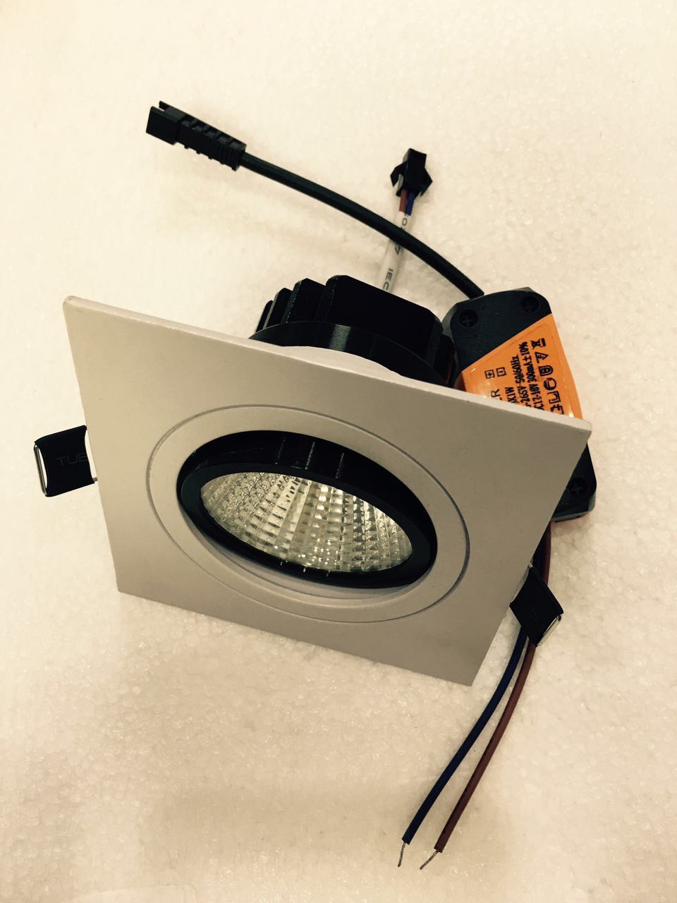 LED Downlights 10pcs Square Bright Recessed Led Square Downlight Cob 7w Led Spot Light Decoration Ceiling Lamp Ac 110v 220v