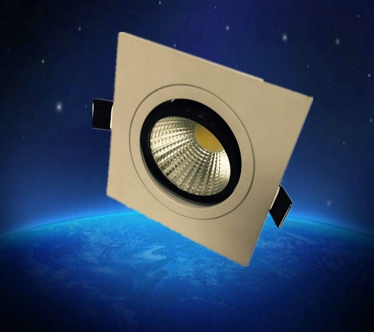 LED Downlights 10pcs Square Bright Recessed Led Square Downlight Cob 7w Led Spot Light Decoration Ceiling Lamp Ac 110v 220v