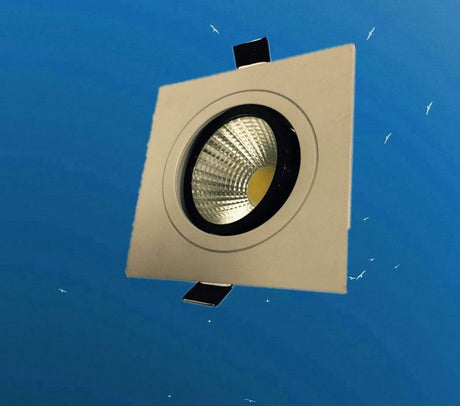 LED Downlights 10pcs Square Bright Recessed Led Square Downlight Cob 7w Led Spot Light Decoration Ceiling Lamp Ac 110v 220v