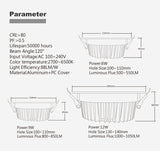 GLEDOPTO Zigbee ZLL 6W/9W/12W RGB+CCT LED Ceiling Light Smart Home Waterproof Remote Control Downlight work with Alexa Echo Plus