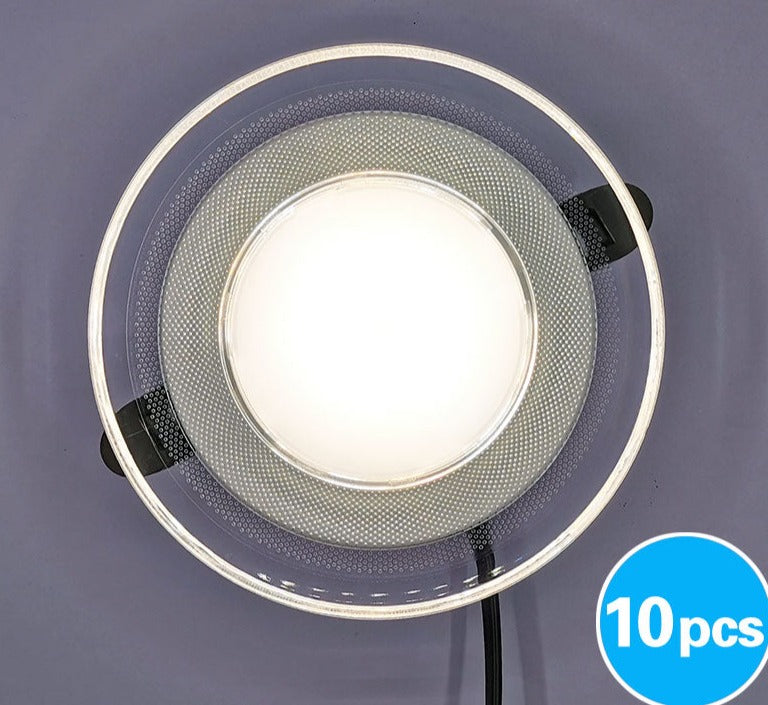 LED Downlight 10pcs Light guide LED Downlight Round Shape Acrylic Panel Lights Ceiling Recessed Lamps 3W 5W 7W 9W 12W 15W High Brightness