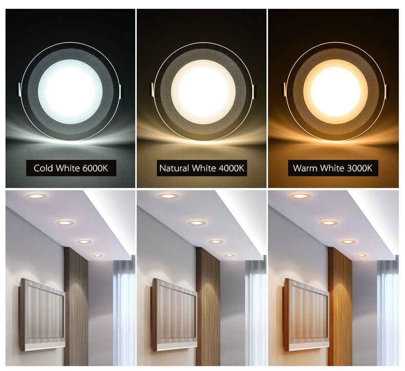 LED Downlight 10pcs Light guide LED Downlight Round Shape Acrylic Panel Lights Ceiling Recessed Lamps 3W 5W 7W 9W 12W 15W High Brightness