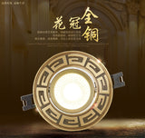 Loft European Style Luxury Pure Copper 3W 5W COB Downlight Copper LED Ceiling Lamp Indoor light Cafe Store Hall