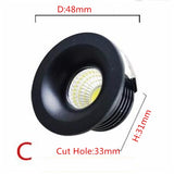 Downlight 10pcs Dimmable Mini LED downlight 5W COB Downlight  Cabinet  AC85-265V LED  Jewelry lamp bookcase led ceiling