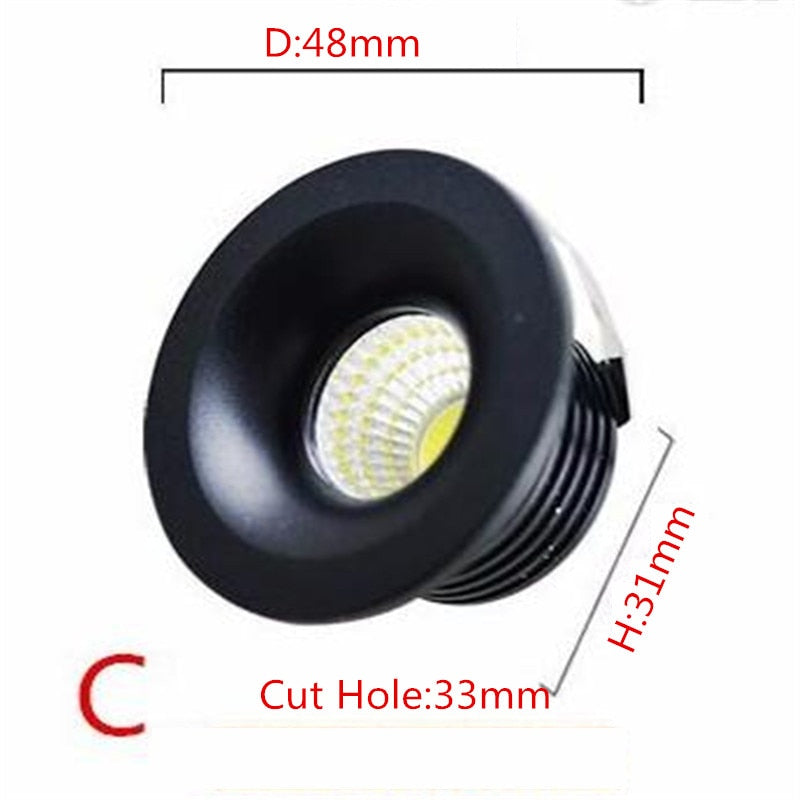 Downlight 10pcs Dimmable Mini LED downlight 5W COB Downlight  Cabinet  AC85-265V LED  Jewelry lamp bookcase led ceiling