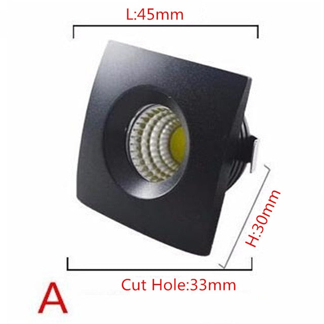 Downlight 10pcs Dimmable Mini LED downlight 5W COB Downlight  Cabinet  AC85-265V LED  Jewelry lamp bookcase led ceiling