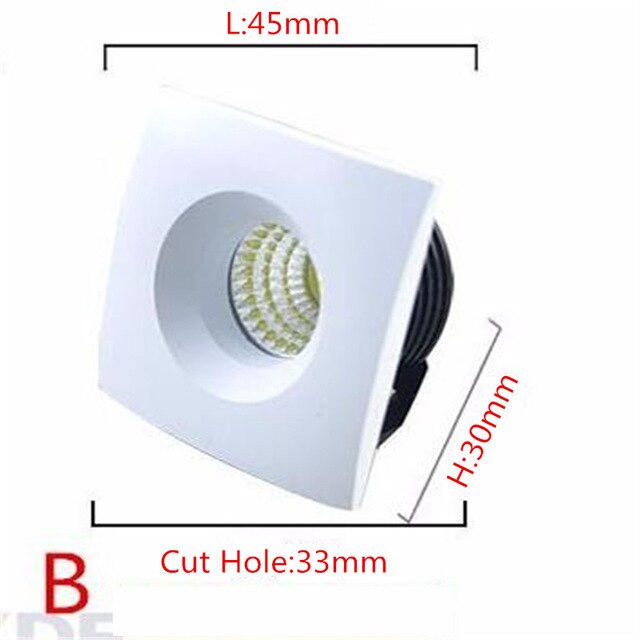 Downlight 10pcs Dimmable Mini LED downlight 5W COB Downlight  Cabinet  AC85-265V LED  Jewelry lamp bookcase led ceiling