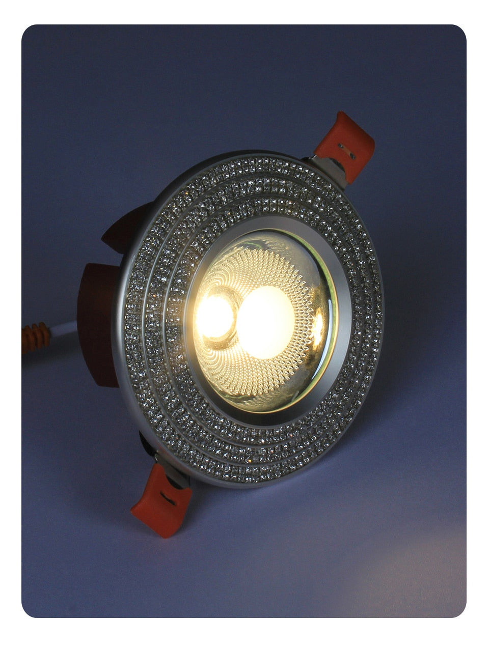 LED Downlight Spot led man-made crystal diamond Anti-glare Aluminum sparkling Recessed LED Spot Lighting AC90-260V CRI>93