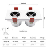 LED Embedded Ceiling Spot Light 14W 24W Square Ceiling Recessed Spot Light for Living room Home Aisle