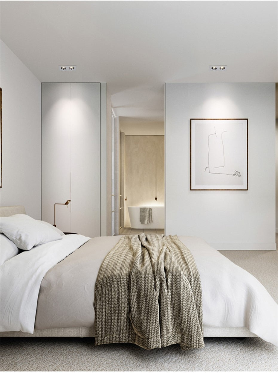 LED Embedded Ceiling Spot Light 14W 24W Square Ceiling Recessed Spot Light for Living room Home Aisle