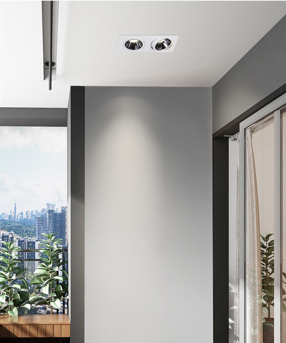 LED Embedded Ceiling Spot Light 14W 24W Square Ceiling Recessed Spot Light for Living room Home Aisle