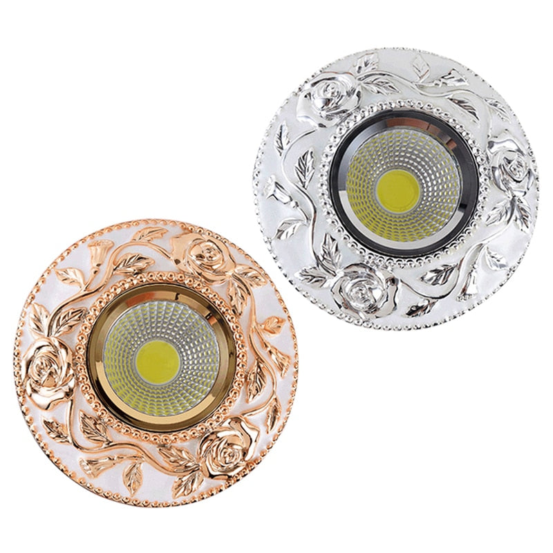 LED 4pcs/lot 5W Downlights Recessed Ceiling Spot Lamps COB Dimmable Down Lights 110V 220V Driver Included replacement for halogen