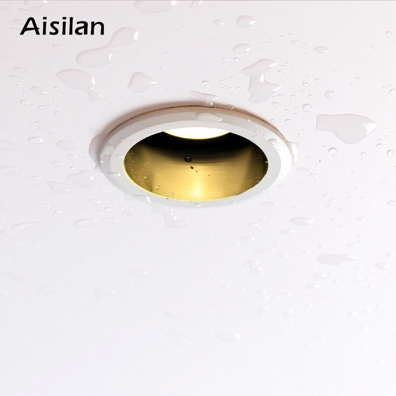 Aisilan Modern Nordic style waterproof free rotation downlight for bathroom bedroom living room kitchen Foyer AC85-260V 5W